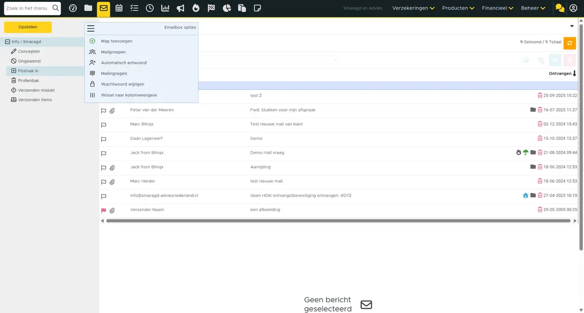 Scherm bij stap 4