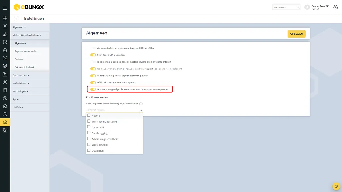 Advies mag volgorde