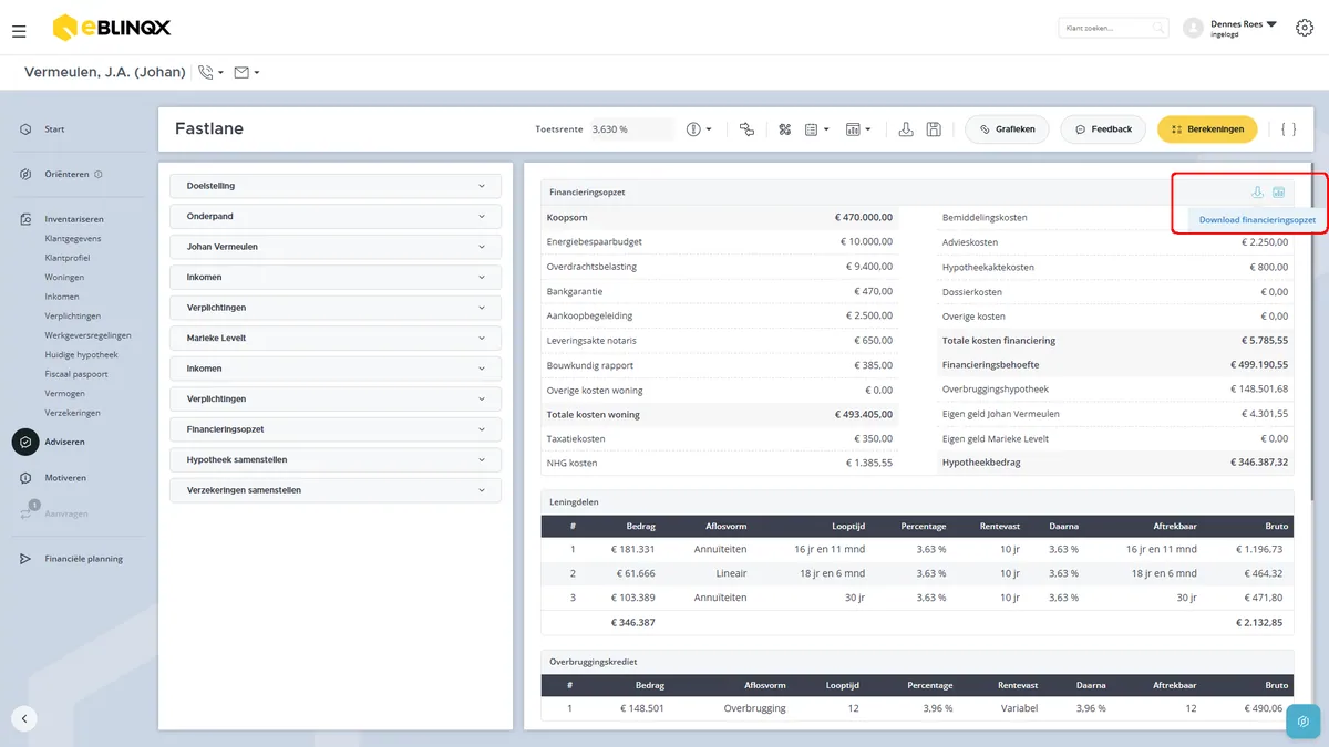 Download financieringsopzet