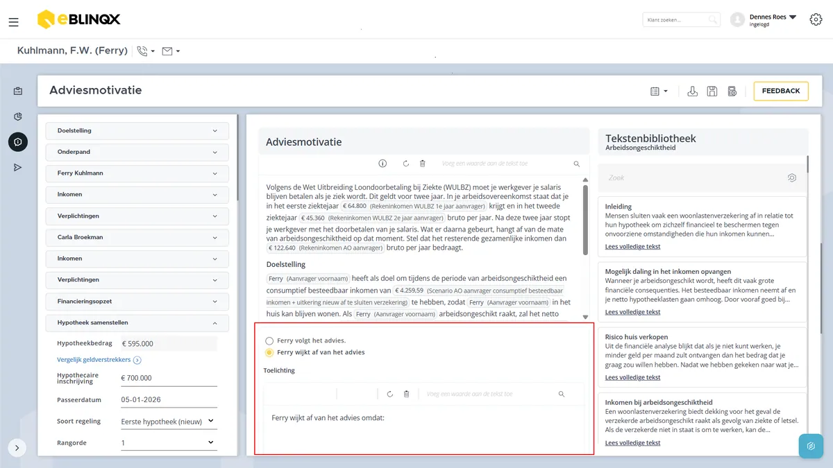 Ferry volgt advies