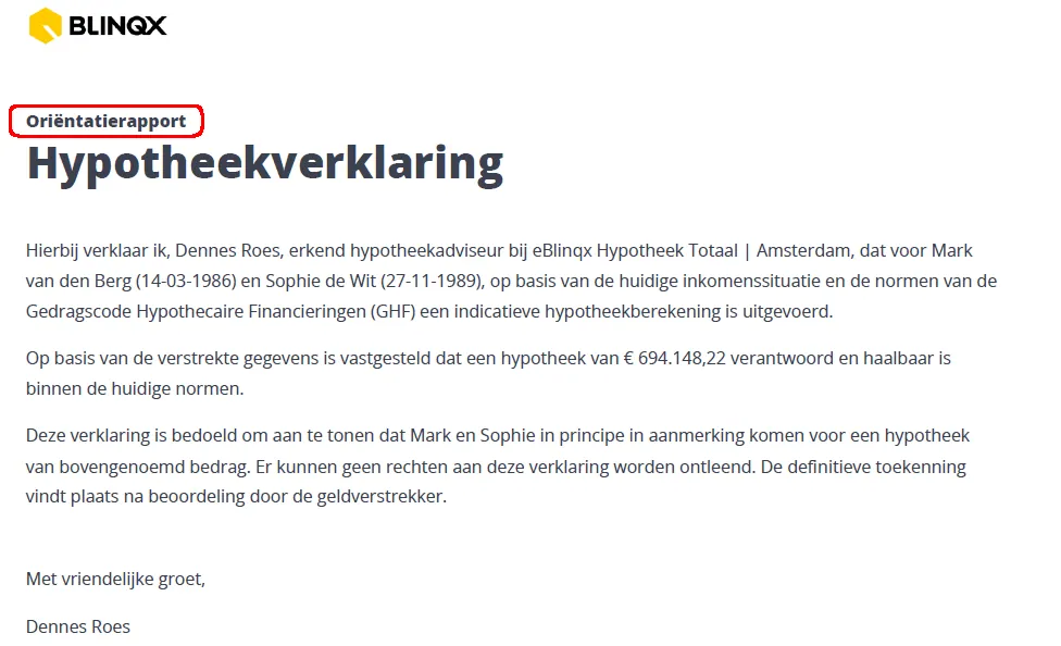 Hypotheekverklaring