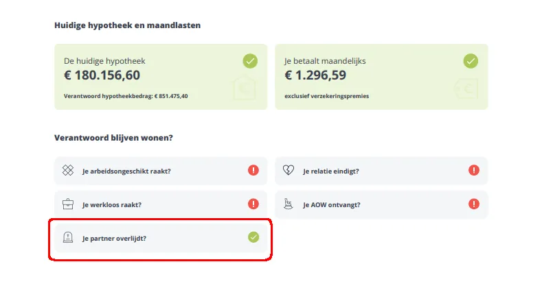 Je partner overlijdt