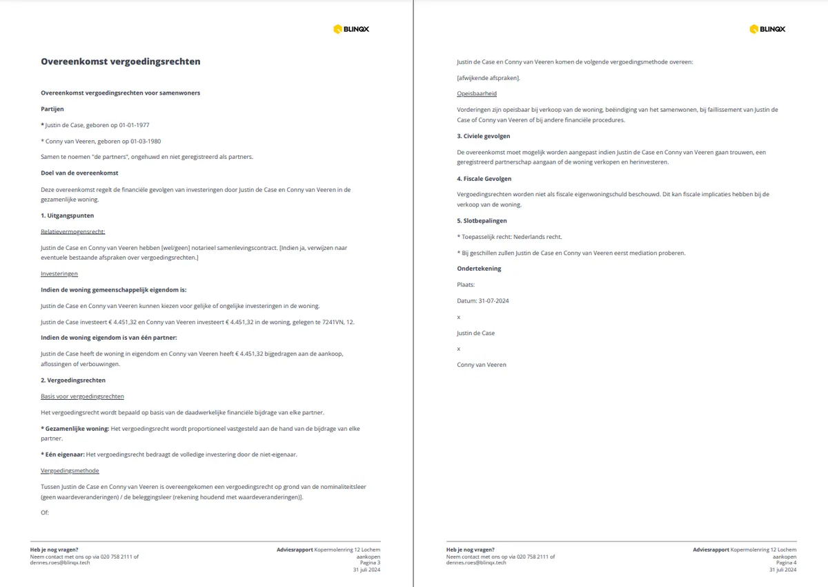 Overeenkomst vergoedingsrechten