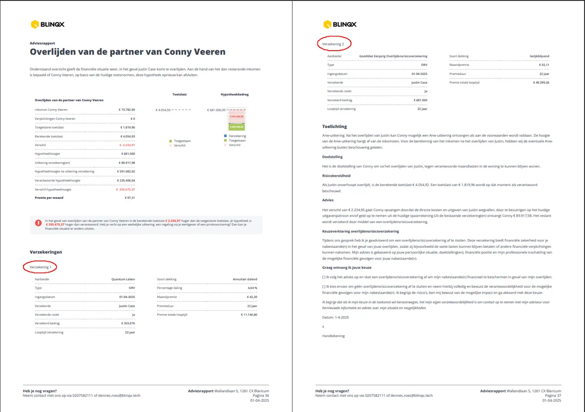 Verzekering 2 in rapport